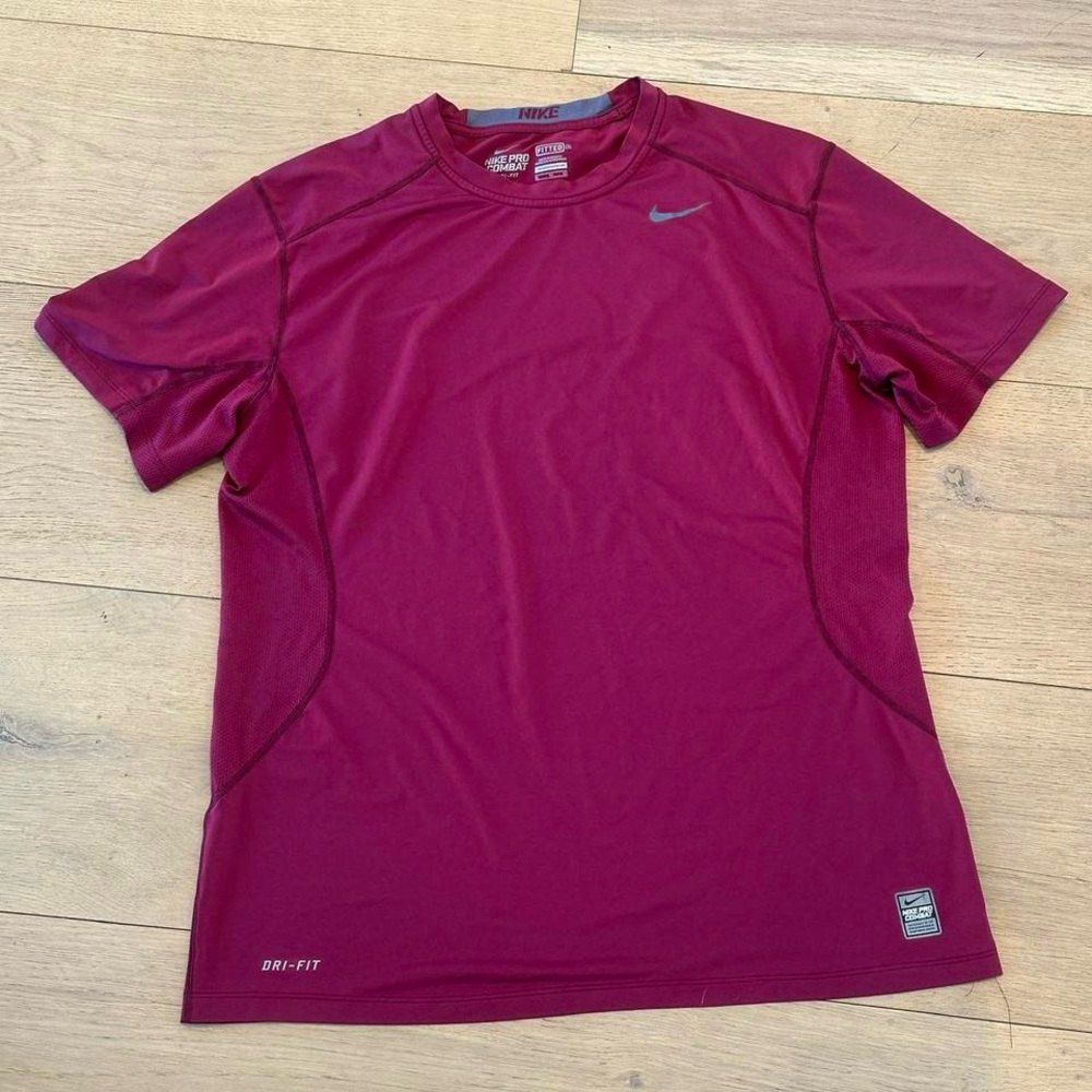 Nike Pro Combat Purple Tee